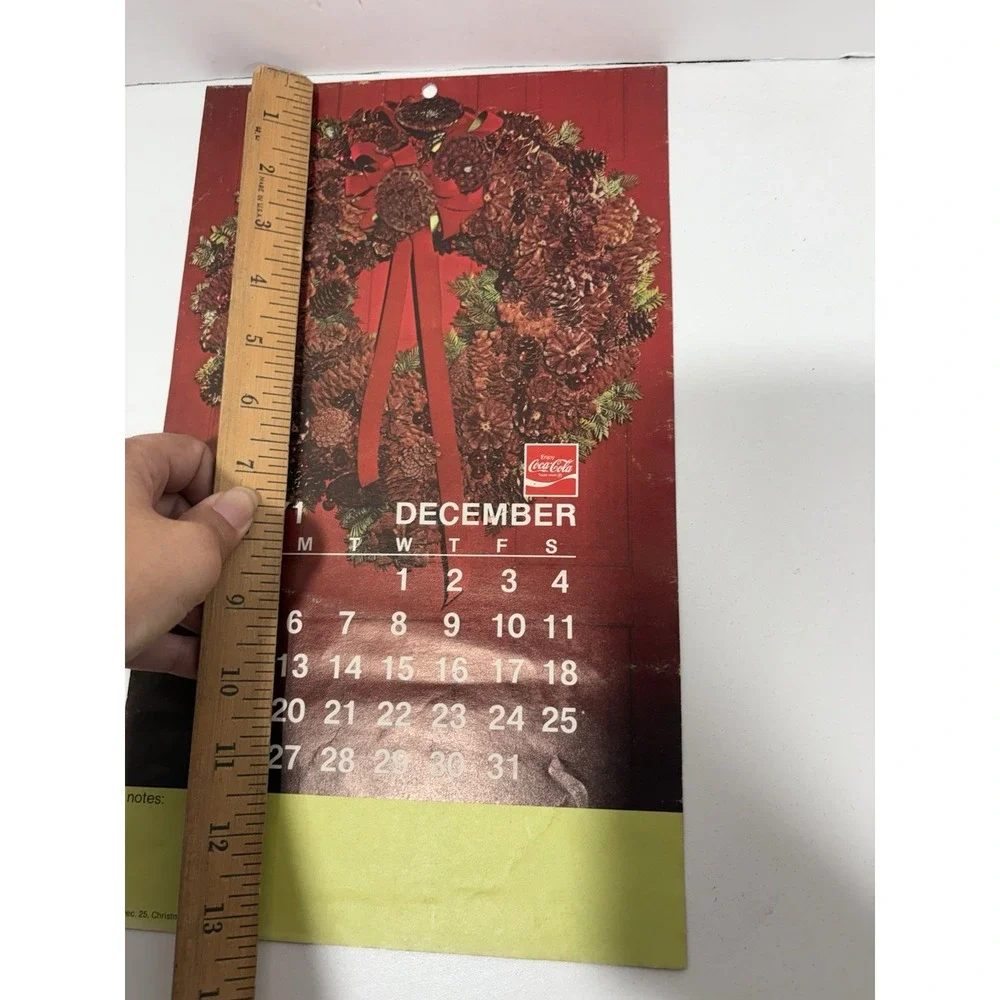 COKE ADVERTISING 1972 CALENDAR LARGE VTG COCA COLA XMAS SEASONS RARE ART RETRO